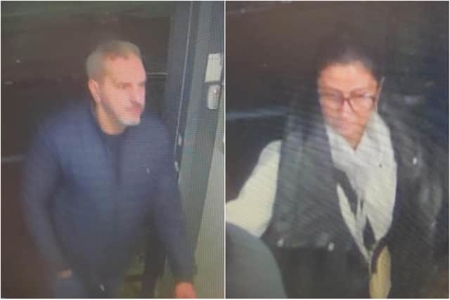 Do you recognise these people? Officers want to speak to them after £800 worth of medical and medical supplies were stolen from a shop in Blackburn (Credit: Lancashire Police)