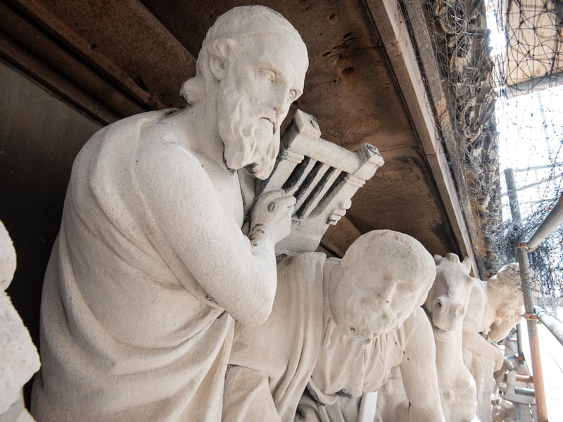 The detail in the facial features of the scupltures has astonished those charged with cleaning them 130 years after they were put in place