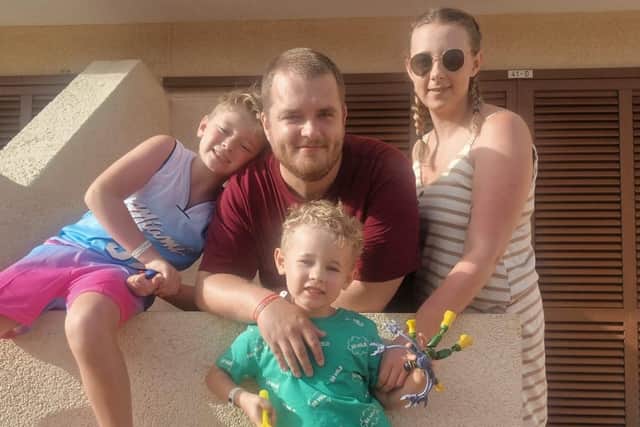 Adele Brindle, her partner James Wright and their two sons will be in Tenerife for nearly two weeks longer than they were due to.