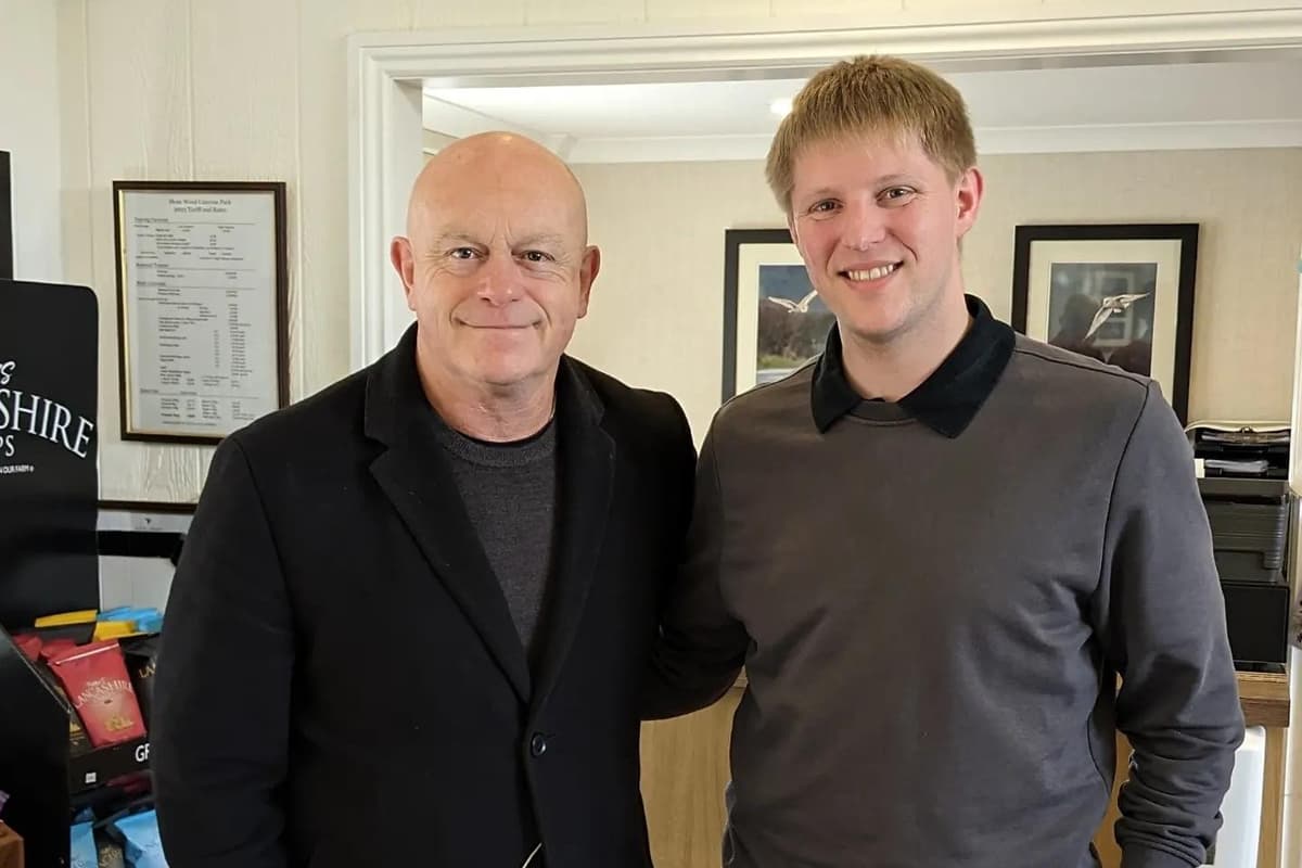 Ross Kemp filming TV documentary in Preston and Lancaster 