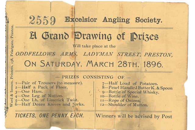 The discovered ticket, on the reverse it reads "James Pierce, Joseph Gregson, April 2 1896, cold, frosty morning"