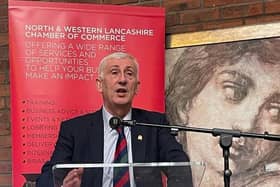 Sir Lindsay Hoyle addressess  North and Western Lancashire Chamber of Commerce AGM. Photo: NWLCC