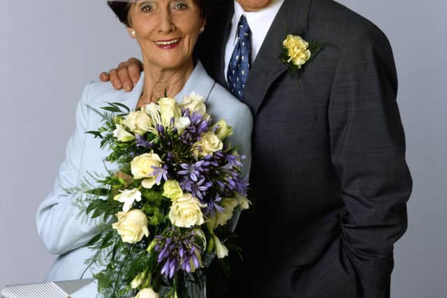 June Brown and John Bardon in their roles as Dot and Jim Branning in Eastenders.