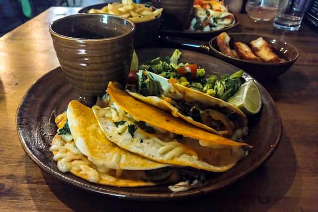 Pulled beef tacos at La Escotilla Taco & Tequila Bar, a new Mexican street food restaurant in St James' Street, Burnley.