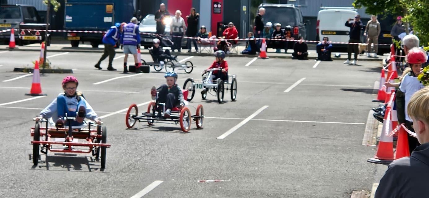 Scouts get pedalling at the UK Scout Car Races!