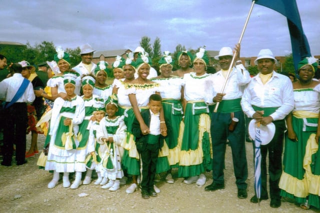 This Montserrat guild picture is from the 1992 Guild and is of the Preston Montserrat and Friends Association, sent in by Christina Cooper
