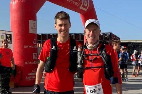 Father and son duo Mike and Dean Thompson from Clayton-le-Woods competed in this year’s Al Andalusia Ultimate Trail in Spain and raised over £500 for Rosemere Cancer Foundation