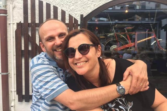 UcLan lecturer and journalist Fiona Steggles died age 52. Pictured with husband Mark