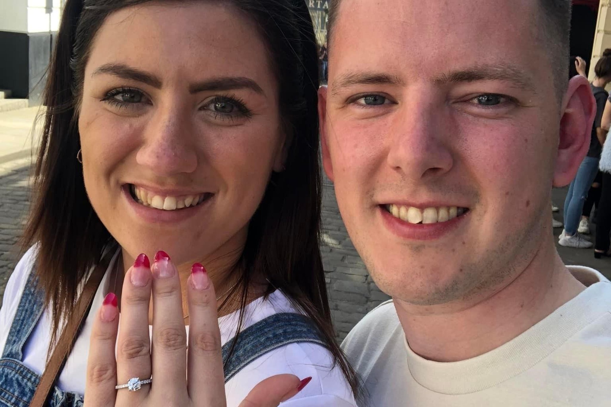Staff at historic castle help man stage romantic surprise proposal to his girlfriend