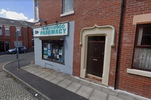 Frenchwood Pharmacy in Ruskin Street, Preston, has an average rating of 5 from 1 reviews.