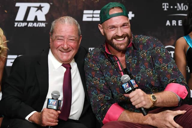 Top Rank founder and CEO Bob Arum with Tyson Fury