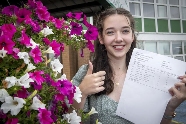 Head girl Ruby was awarded 5 Grade 9s and 3 Grade 8s, and will study at Newman College next year. She said: “I was surprised, I had worked hard but when I opened the envelope I was completely shocked."