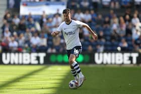 Andrew Hughes in action at Deepdale.