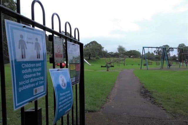 A man was arrested after he was spotted carrying an air weapon in Clitheroe Castle Playground.