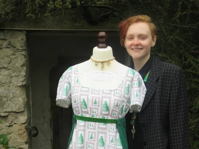 Hex Gregson, who lives in Bispham, unveiled a topiary-inspired dress following a trip to Levens Hall and Gardens.