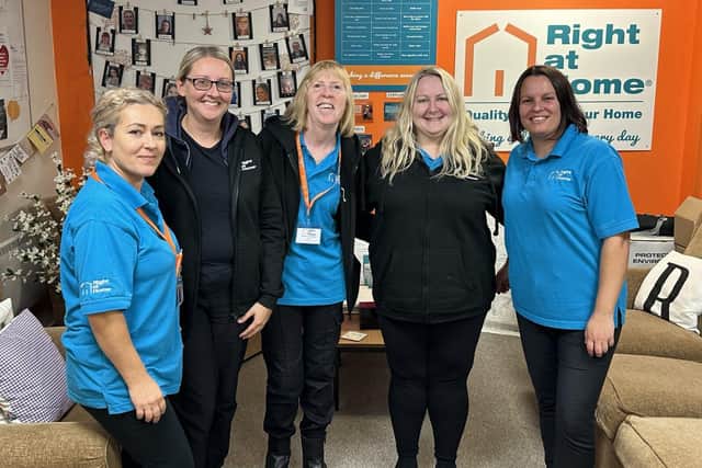 Some of the delighted care team at Right at Home Preston