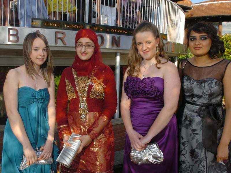 Prom Night at Barton Grange Hotel for Corpus Christi Catholic High School, Fulwood pupils, from left, Jenni Clack, Aamina Khan, Rebecca Denton and Henna Sheth