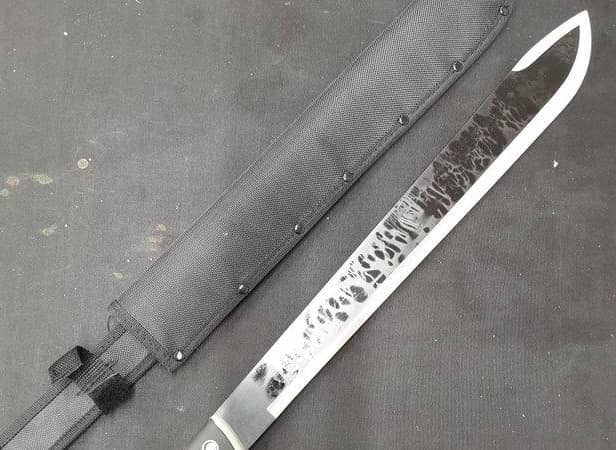 The machete which was hidden away was recovered from parkland on the Broadfield Estate in Leyland