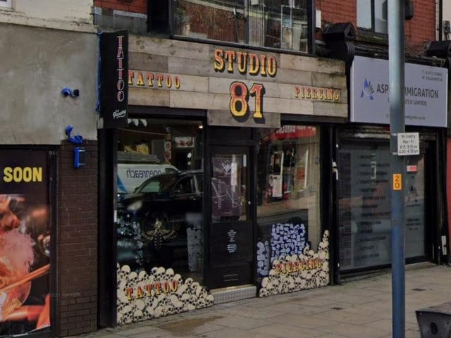 Studio 81 Tattoo & Piercing on Friargate has a rating of 4.9 out of 5 from 640 Google reviews