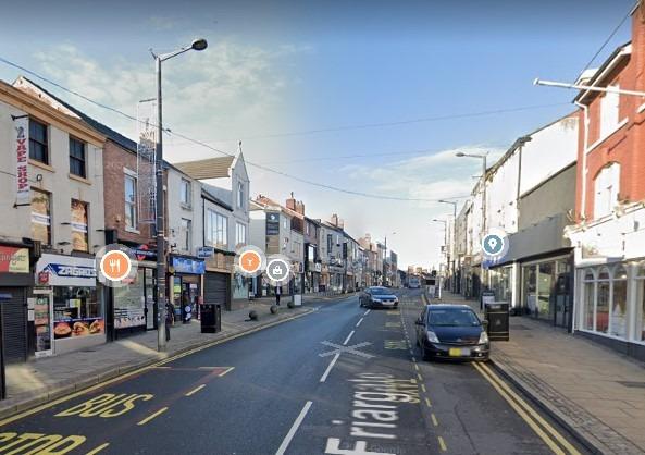 Friargate- a road almost entirely made up of double yellows.