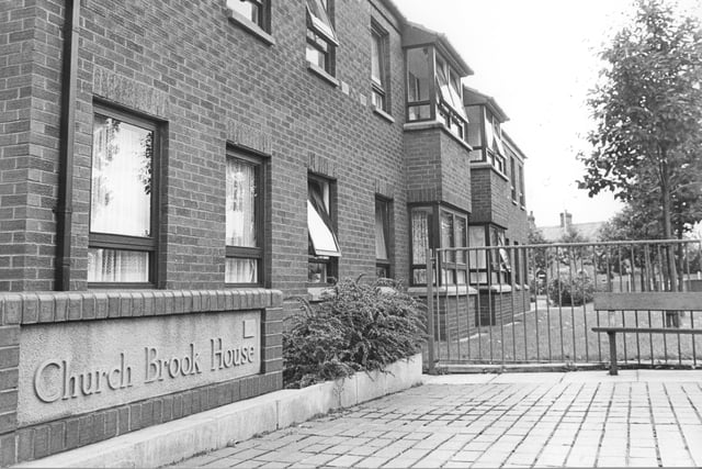 Built in 1980, Church Brook House is retirement housing for those aged over 55. It is seen here in 1985