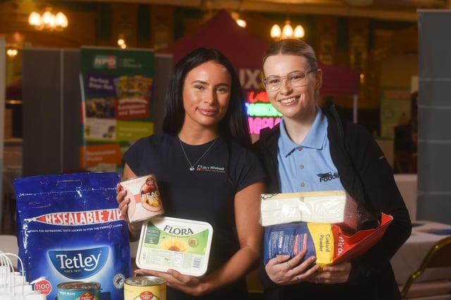 Stay Blackpool expo at the Winter Gardens. Pictured are Elly and Holly Hardingham from Elly's Wholesale and Foodirect, of Dickies Lane South
