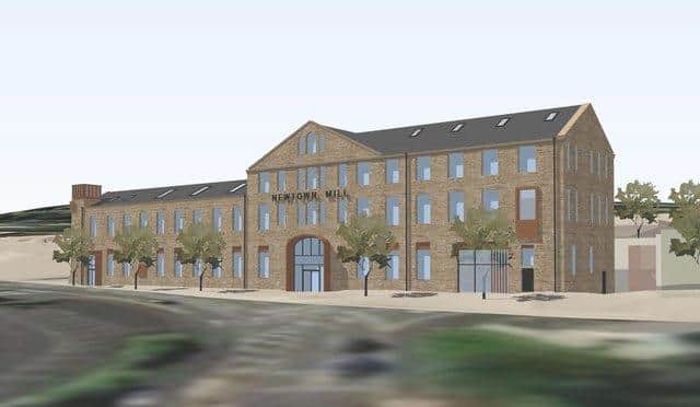 Architect's impressions of how the refurbished Newtown Mil, Burnley, mill will look from the front.