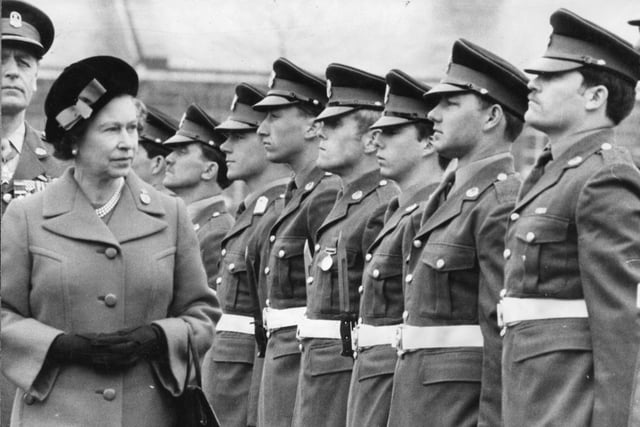 The Queen was also in Preston to present the new Queen's Colour to the 4th (Volunteer) Battalion, the Queen's Lancashire Regiment at Fulwood Barracks, where she took the time to inspect her troops in 1979
