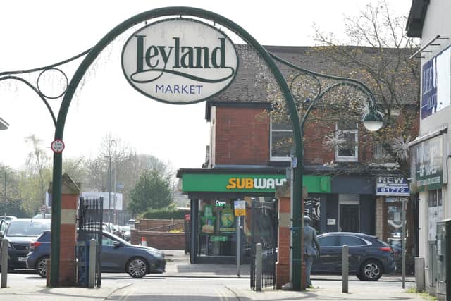 General view of Hough Lane, Leyland town centre