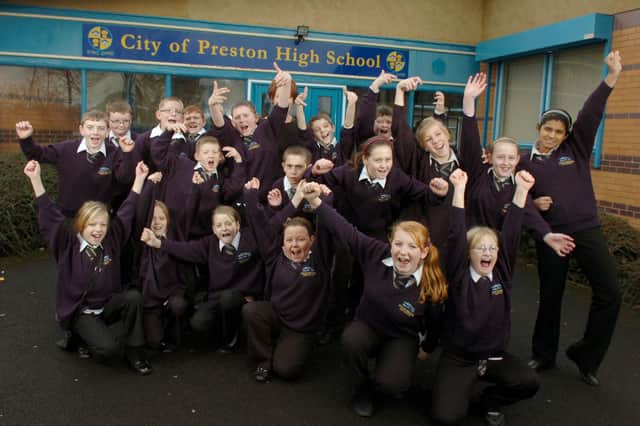 The last pupils at City of Preston High School before its closure