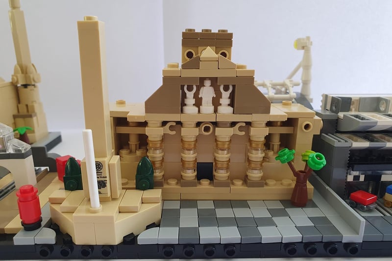 But the most difficult build was the Harris Museum: "I left that to last, and by then I was like what Lego have I got left to create the columns? And it's got such intricate designs at the top of it so I was just trying to do something that did it justice."