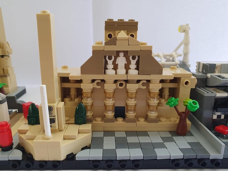 But the most difficult build was the Harris Museum: "I left that to last, and by then I was like what Lego have I got left to create the columns? And it's got such intricate designs at the top of it so I was just trying to do something that did it justice."