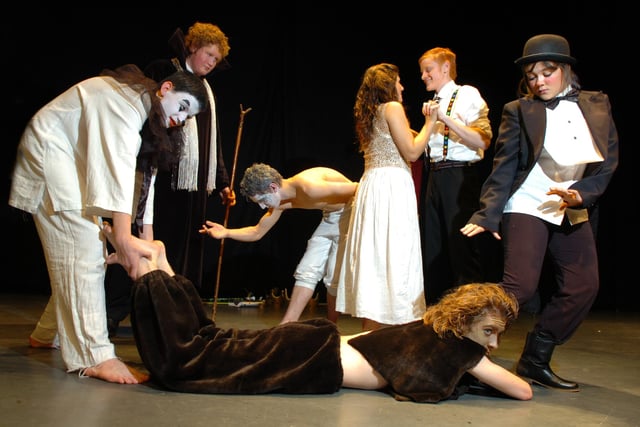 Students from Walton-le-dale Arts College prepare for their performance of The Tempest as part of the Schools Shakespeare Festival at Preston's Charter Theatre