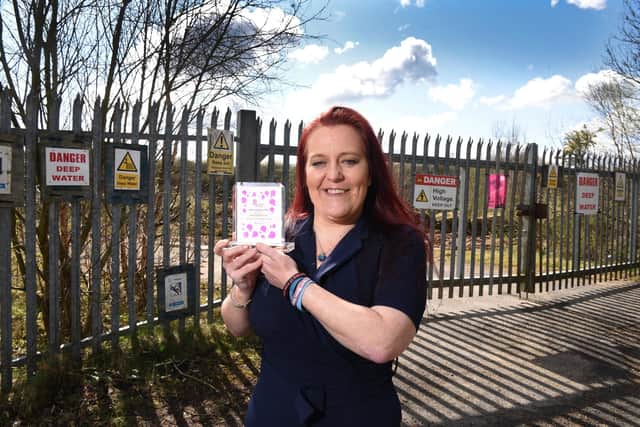 Chorley mother Rebecca 'Beckie' Ramsay pictured with a previous award for her campaigning on water safety. She has also been nominated for a Volunteer Award at this month's BBC Lancashire Make a Difference Award