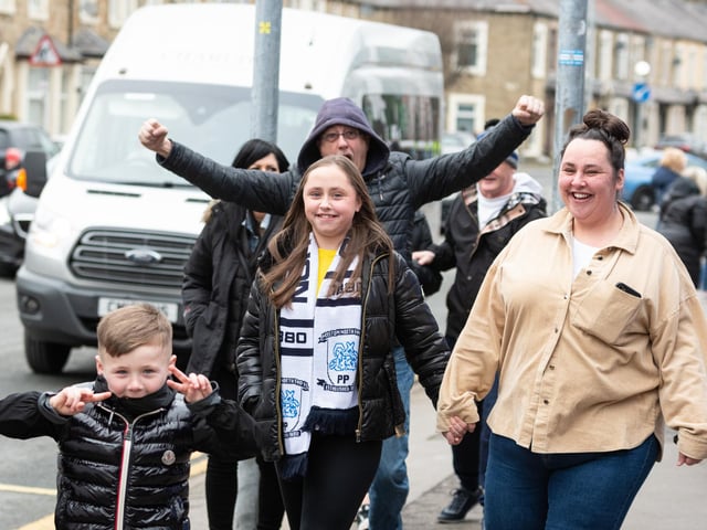 PNE fans before the game against Burnley