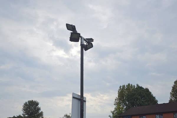The problem lighting at the Holiday Inn Express at Walton Summit (image: SHD Lighting Consultancy Limited, via South Ribble Borough Councilk planning portal)