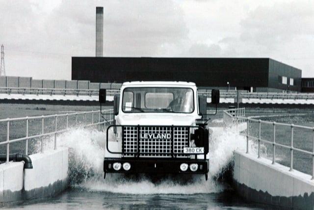 Making a splash at Leyland DAF test track
