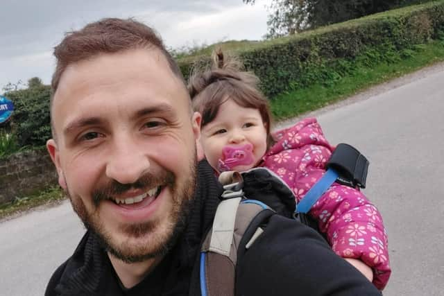 Warton Stock Car Club champion 2023 Stephen Hoggarth with his daughter Sophia