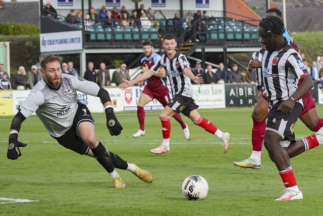 Justin Johnson scored Chorley's equaliser against Scunthorpe United (photo: David Airey)