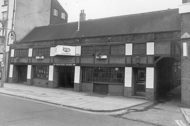 Our parting shot shows the Grey Horse pub, one of the busiest and oldest pubs in Lancashire, before its closure and facelift to become Yates's Wine Lodge