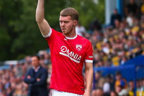 Jacob Davenport scored Morecambe's winning goal at Tranmere Rovers Picture: Jack Taylor