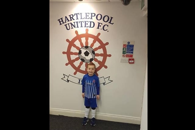 Picture sent in by Dawn Anderson, who said: "Good luck from one of your lucky little mascots!"