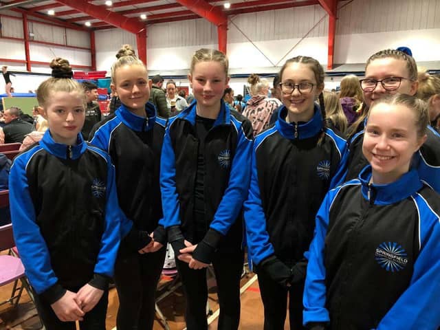 Some of the gymnasts at Springfield Academy