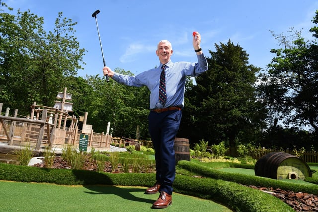 Coun Bradley has said that the adventure golf and driving range are "another addition to the borough’s strong offer, making Chorley a real visitor destination".
Pictured: Sir Lindsay Hoyle is proud of his golf skills!