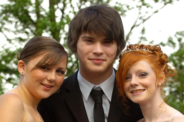 Katy Entwistle, Tom Cornthwaite, and Hannah Wilson ready for the 2009 prom held at the Pines Hotel, Clayton-le-Woods, for Penwortham Girls High School