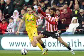 Preston North End's Alvaro Fernandez under pressure from Sheffield United's Jayden Bogle

Photographer Rich Linley/CameraSport

The EFL Sky Bet Championship - Sheffield United v Preston North End - Saturday 29th April 2023 - Bramall Lane - Sheffield

World Copyright © 2023 CameraSport. All rights reserved. 43 Linden Ave. Countesthorpe. Leicester. England. LE8 5PG - Tel: +44 (0) 116 277 4147 - admin@camerasport.com - www.camerasport.com