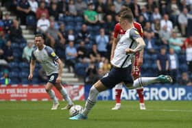 Preston North End's Emil Riis Jakobsen scores his side's fourth goal against Middlesbrough.