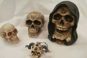 This collection of skull themed ‘Memento Mori’ (reminders of our mortality), along with other Halloween horrors are currently haunting the centre