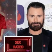 Preston Witch Gideon Allen (left) stars in a Channel 4 show called Sex-Rated hosted by Rylan Clark (right). Image: Submit/Channel 4/Getty