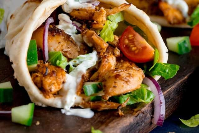 Chicken gyro sandwich.